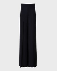 Fellia Pintuck Wide-Leg Slits Silk Georgette Pants