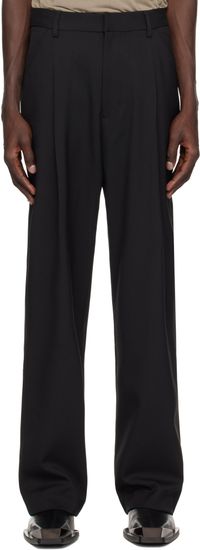 Entire Studios Pantalon noir à entrejambe bas