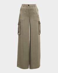 Maia Silky Satin Cargo Pants