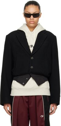 ADER error Black Paneled Blazer