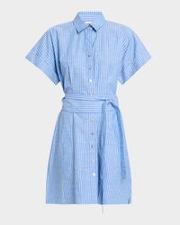 Marlow Striped Cotton Chambray Shirtdress