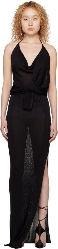 Aya Muse Black Malais Maxi Dress