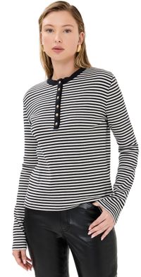 ANINE BING Alessia Long Sleeve Tee Multi L