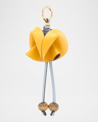 Leather Flower Bag Charm