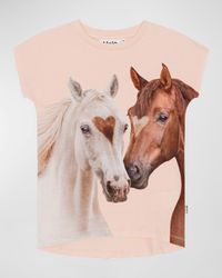Girl's Ragnhilde Horse Graphic T-Shirt, Size 4-6