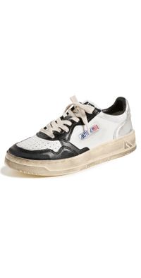 Autry Super Vintage Low Sneakers 35 White/Black/Silver 38