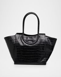 Maude Croc-Embossed Leather Tote Bag