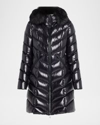 Fulmarus Faux Fur-Trimmed Hooded Long Down Jacket