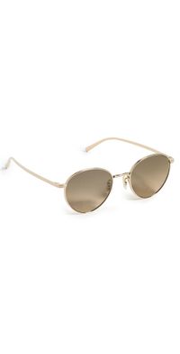 Oliver Peoples Eyewear Rhydian Round Sunglasses Gold One Size