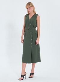 Zapa - Robe longue cintrée - Taille 46 - Vert