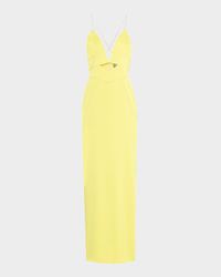 Giselle Cutout Satin Column Gown