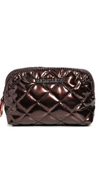 MZ Wallace Mini Double Zip Cosmetic Case Bordeaux Lacquer One Size