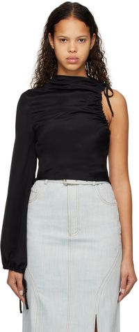 Elleme Black Asymmetric Blouse
