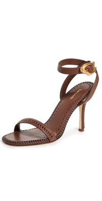 Larroudé Verona Sandals Burnt Umber/Black 7.5