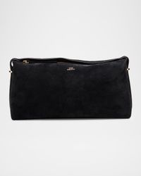 Belted Suede Clutch Bag