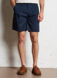 Chevignon - Short droit à pinces en coton - Taille 48 - Bleu