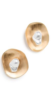 Cult Gaia Marzia Earrings Brushed Brass One Size