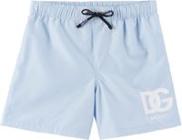 Dolce&Gabbana Kids Blue Logo Swim Shorts