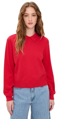 Splendid Phoebe Polo Sweater Rouge S