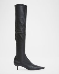 Joni Stretch Leather Over-The-Knee Boots