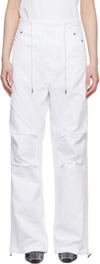 DARKPARK Jean militaire Daisy blanc