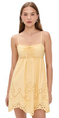 Moon River Yellow Mini Dress Yellow S