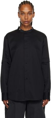 LEMAIRE Black Band Collar Shirt