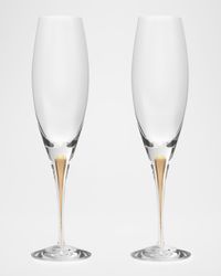 Intermezzo Gold Champagne Glasses, Set of 2