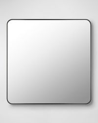 Aranya 32" Square Wall Mirror, Black