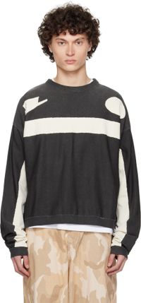 424 Black Soccer Knit Sweater