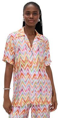 Missoni Short Cover Up Multicolor Micro Chevron 38
