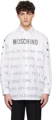 Moschino White Poetry Messages Shirt