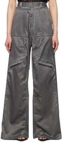 Y/Project Pantalon noir à panneaux
