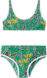 Marni Kids Green Carioca Print Bikini