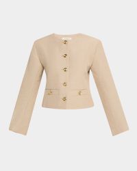 Frida Cropped Wool-Blend Blazer