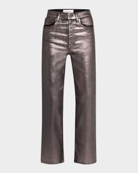 Le Sleek Straight Coated Jeans