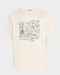 Men's Cross-Stitch Artwork Relaxed-Fit T-Shirt