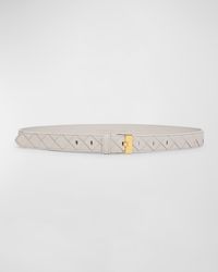 Woven Leather & Brass Belt