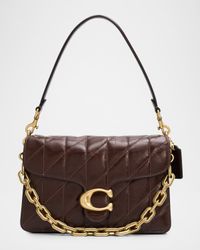 Tabby Quilted Glazed Leather Shoulder Bag