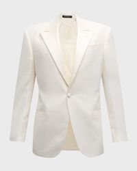 Men's Textured Solid Dinner Jacket