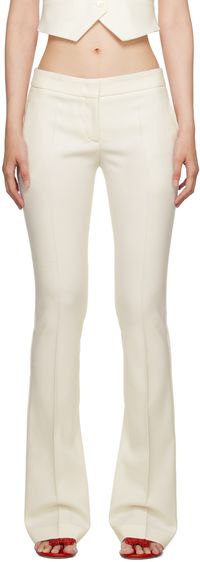 Blumarine White Flared Trousers