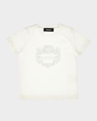 Girl's T-Shirt W/ Embellished Logo Crest, Size 2-5