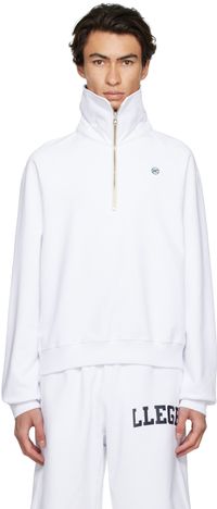 RECTO SSENSE Exclusive White Embroidered Sweatshirt