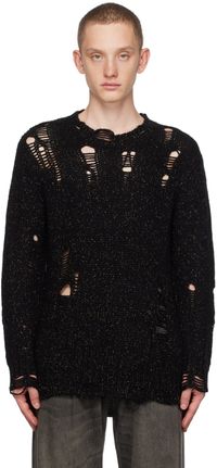 R13 Pull grunge noir