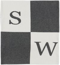 Saintwoods SSENSE Exclusive Gray & Off-White Cushion Cover
