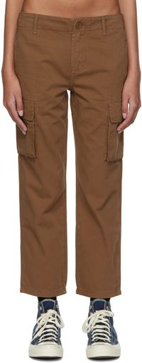 FRAME Tan Cotton Trousers