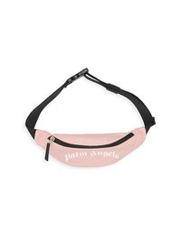 Girl's Curved Logo Fanny Pack - Pink White