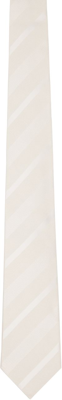 TOM FORD Off-White Silk Tie