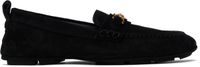 Versace Black Villa Suede Driver Loafers