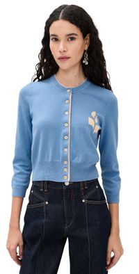Isabel Marant Étoile Lona Cardigan Dusky Blue/Light Grey 44